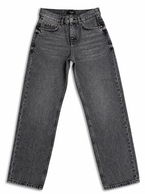 Vero Moda VMSKY MR Loose Jeans Size 28 Medium Grey Denim Straight Leg